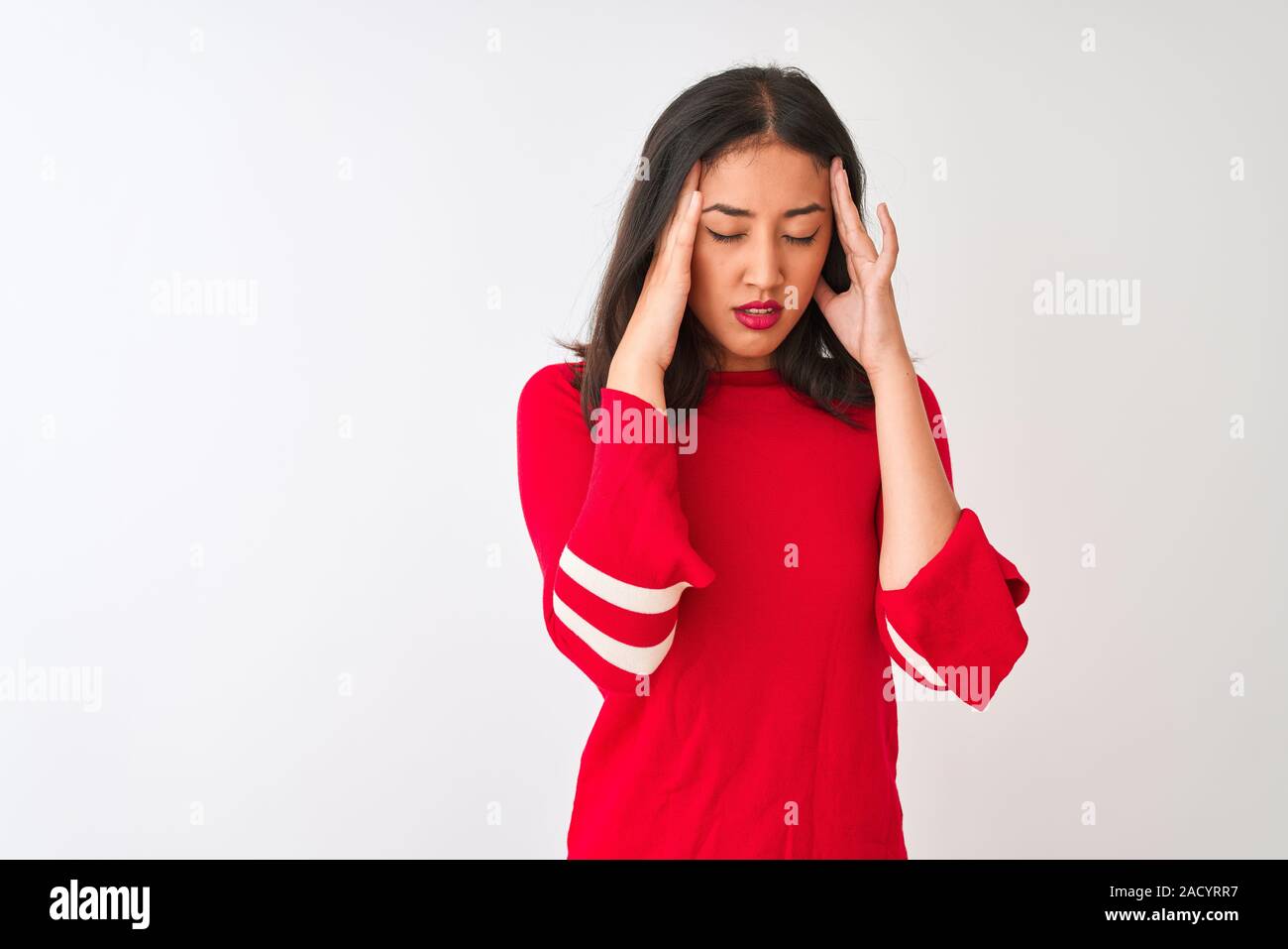 Chinese woman in red dress sad hi-res stock photography and images - Alamy
