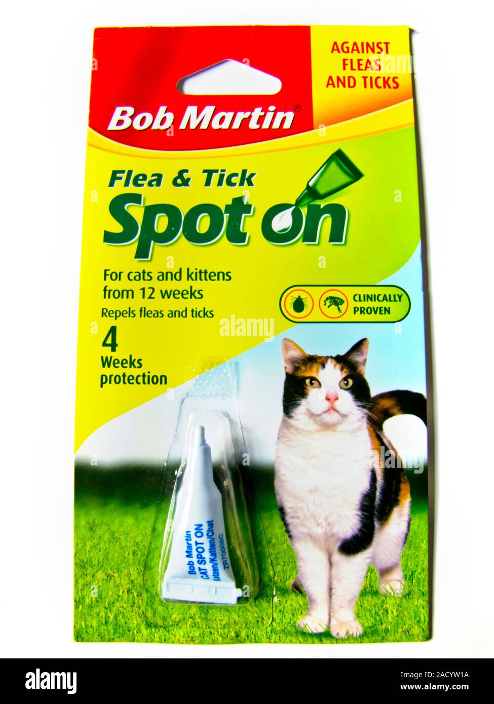 Picture of Flea and tick treatment for cats Stock Photo - Alamy