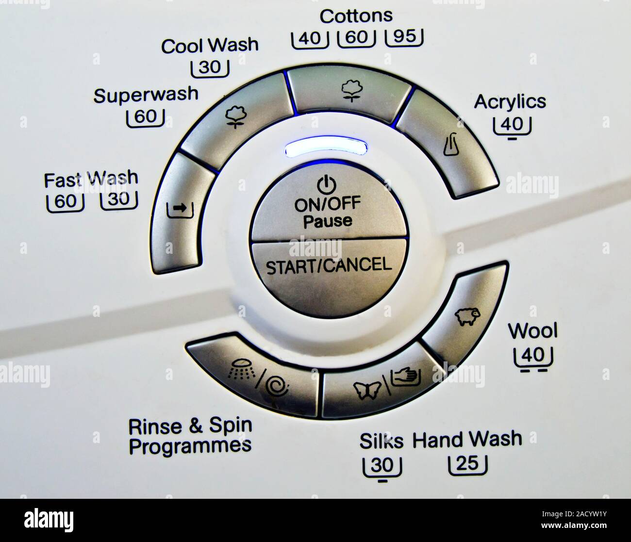 Washing machine controls Stock Photo - Alamy
