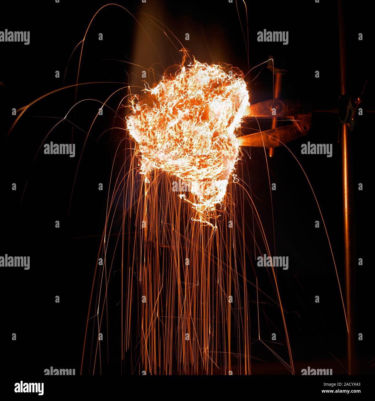 Steel wool burning in air. Steel wool is a mat of very fine, sharp