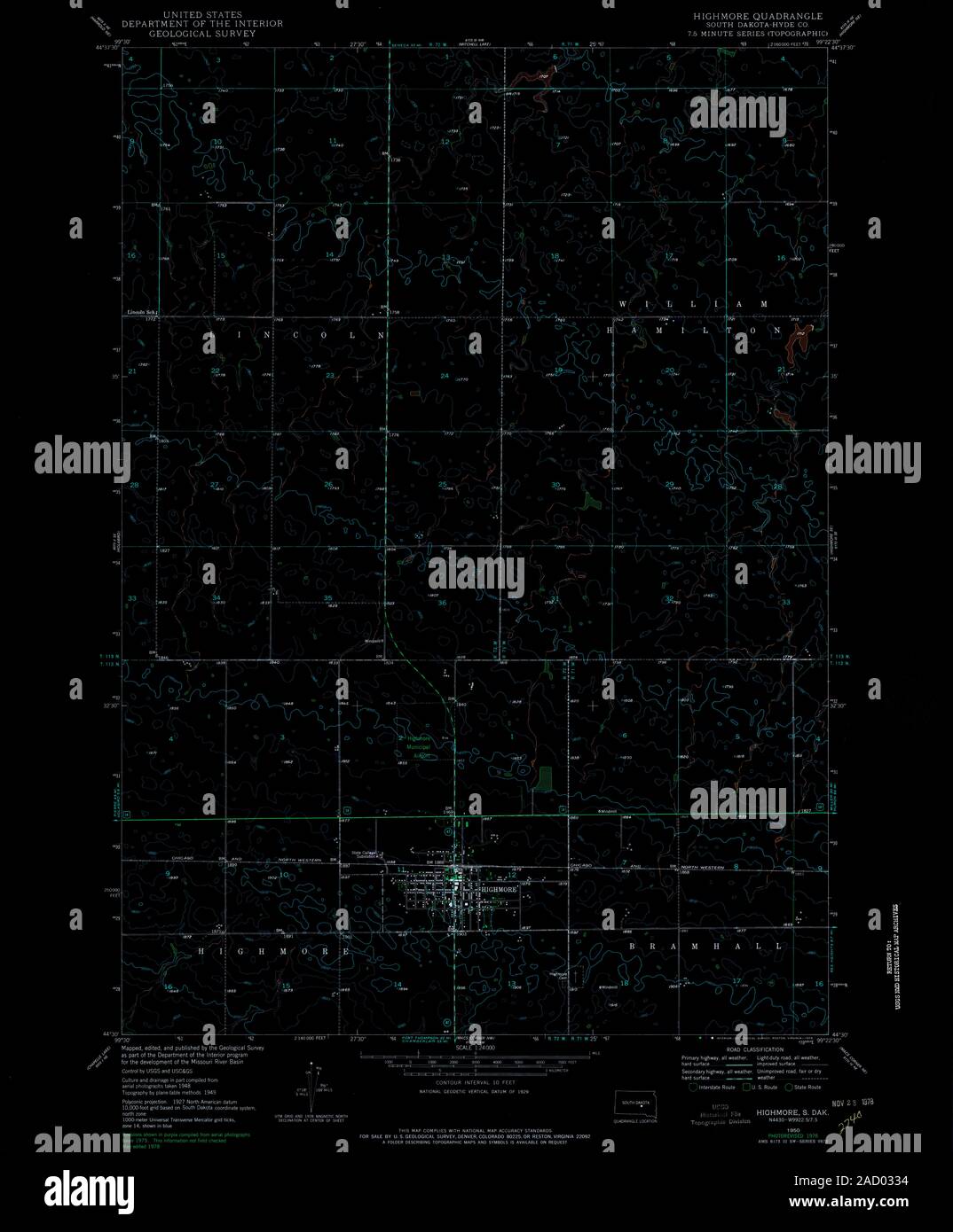 Map of highmore south dakota hires stock photography and images Alamy