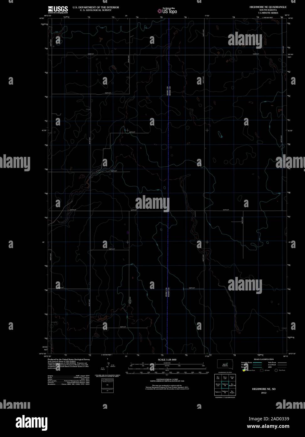 Map of highmore south dakota hires stock photography and images Alamy