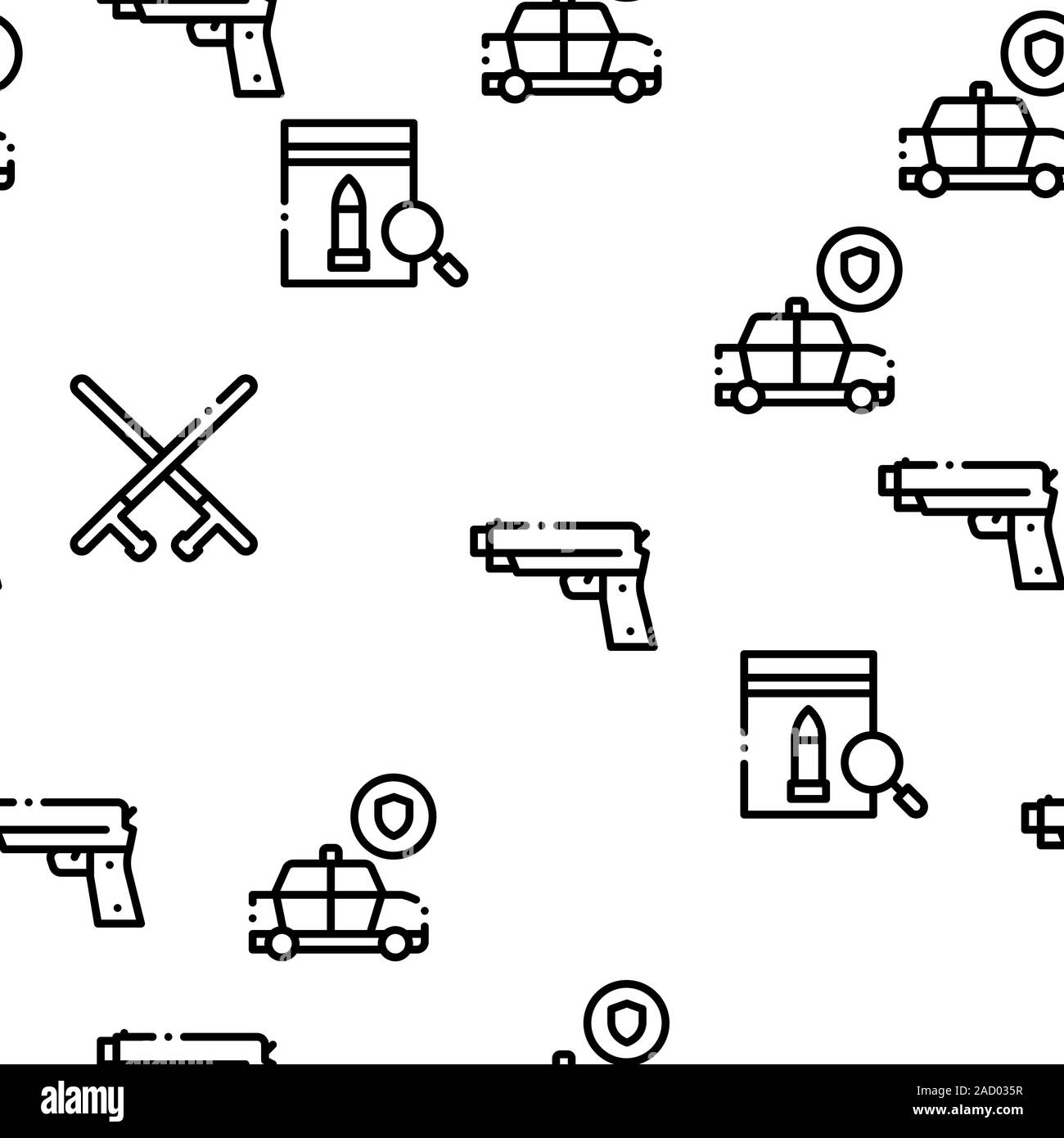 Police Department Seamless Pattern Vector Stock Vector Image & Art - Alamy
