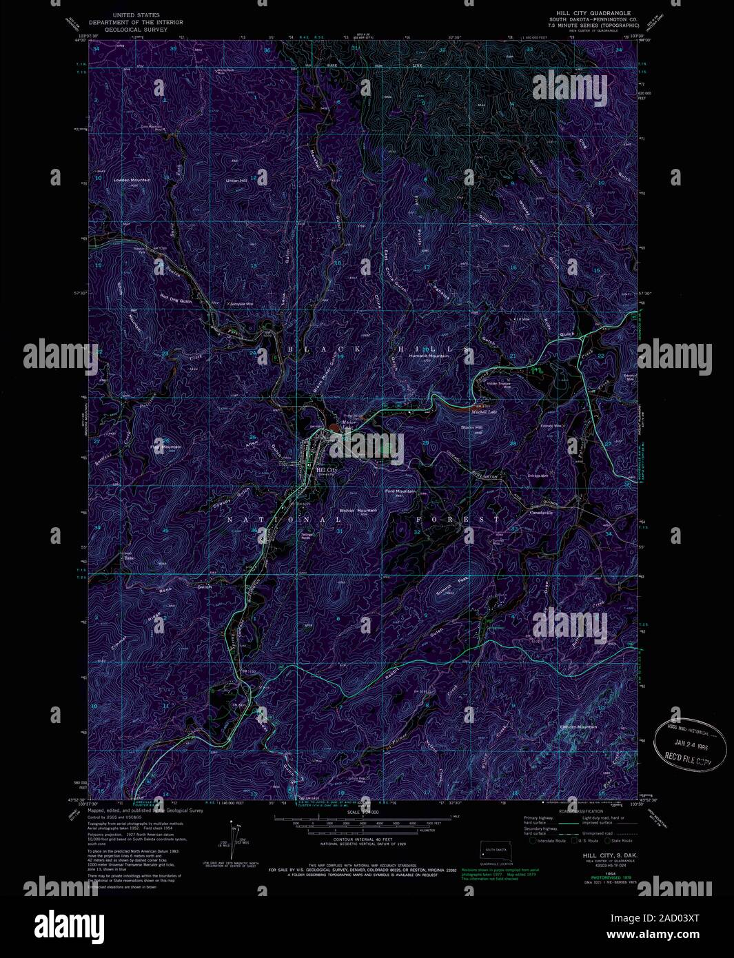 Map of hill city south dakota hires stock photography and images Alamy