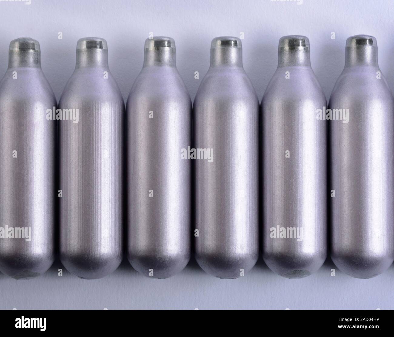 Nitrous oxide capsules. Nitrous oxide is also known as laughing gas