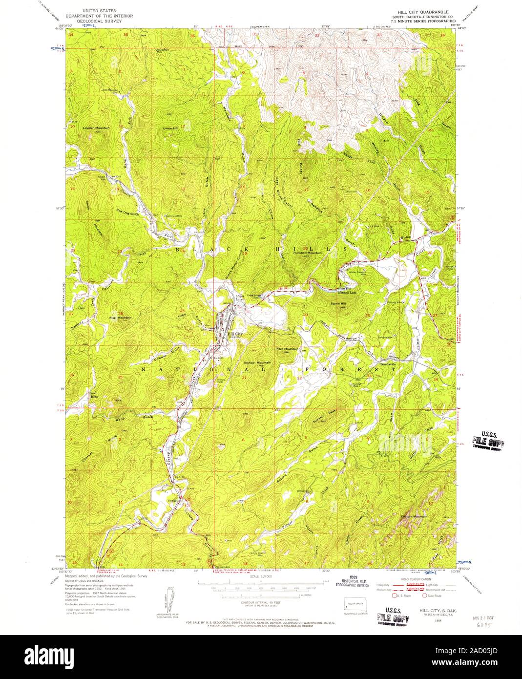 Map of hill city south dakota hires stock photography and images Alamy