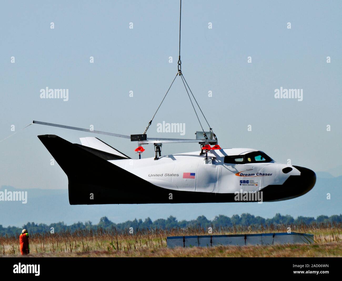 Dream Chaser spacecraft test. Fullscale test vehicle for the Sierra