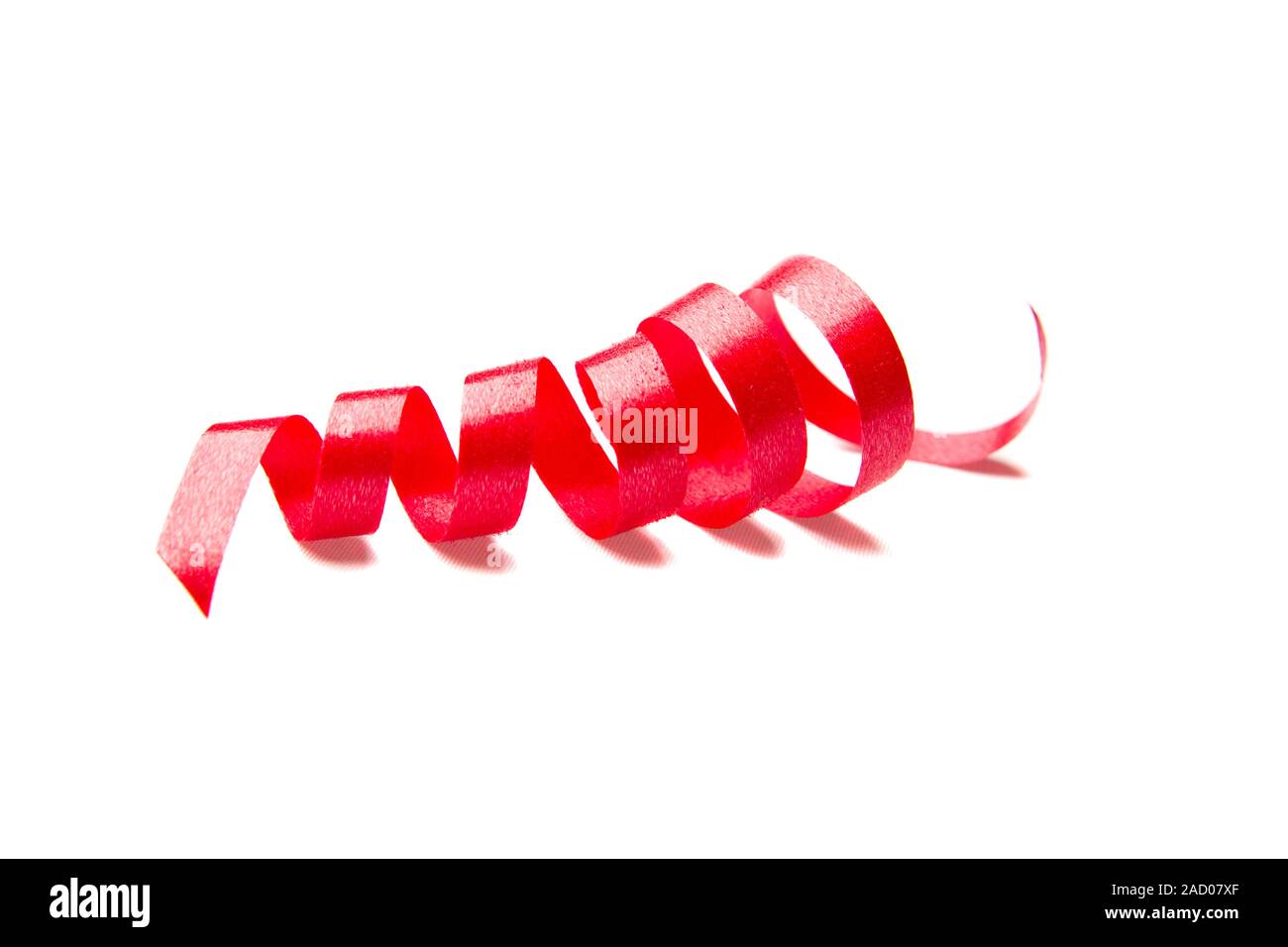 red ribbon isolated on white background Stock Photo - Alamy