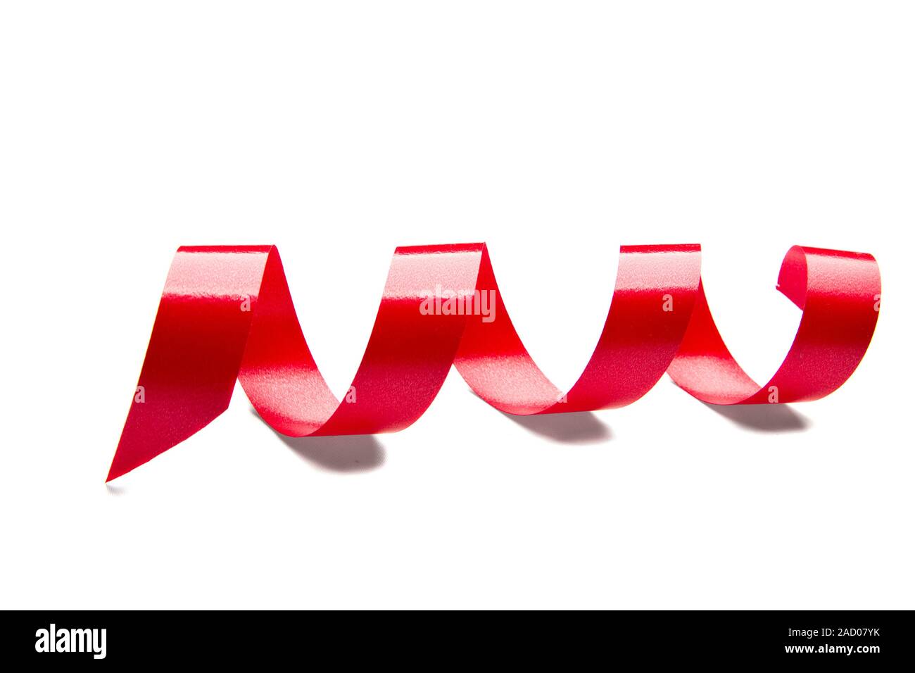 red ribbon isolated on white background Stock Photo - Alamy