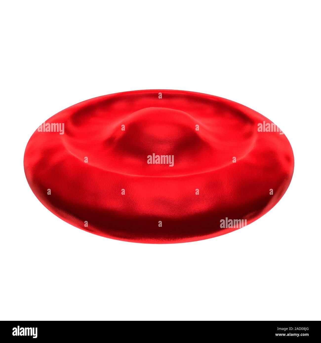Target cell. Illustration of an abnormal red blood cell, known as a