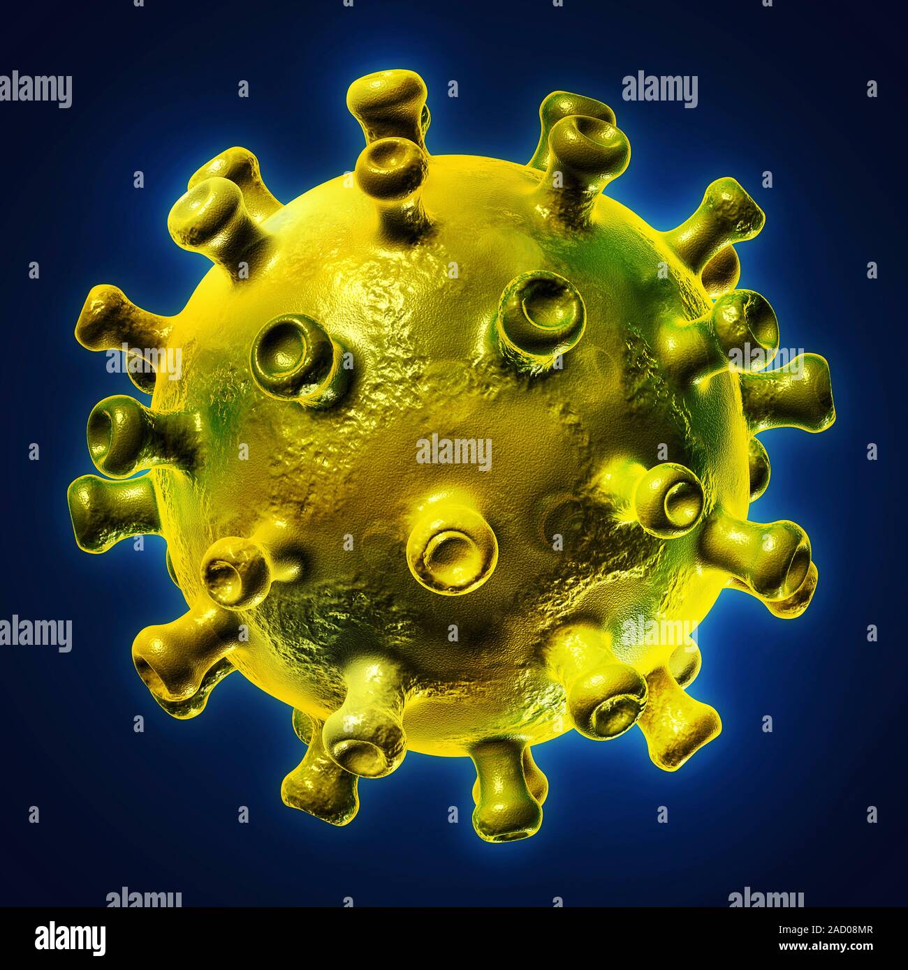 HIV particle. Computer illustration of HIV (human immunodeficiency ...