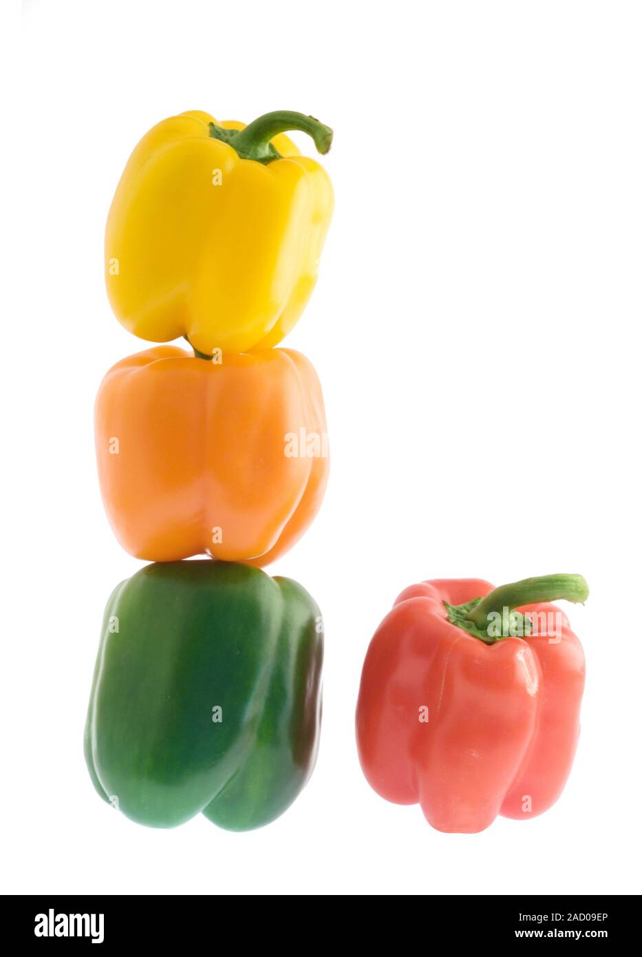 Colorful sweet peppers isolated on white background Stock Photo - Alamy