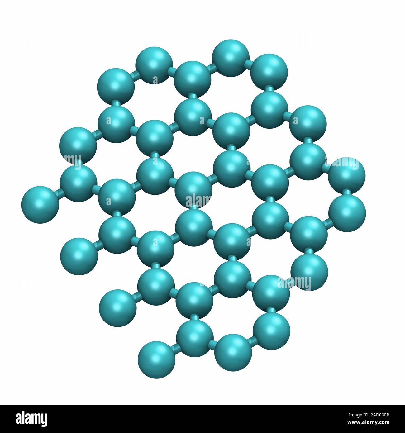 Graphite, molecular model. Graphite is used in pencil leads and as a
