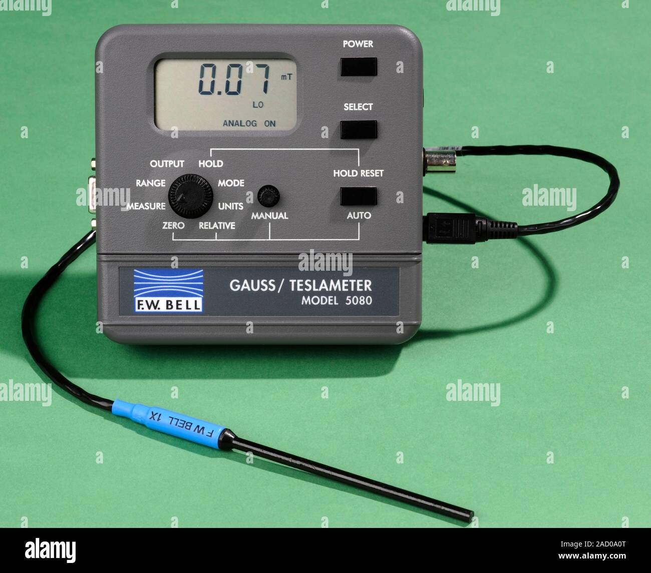 field strength meter. Meter used to measure flux density, the strength of a