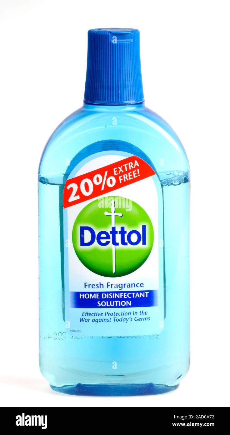 Household disinfectant. Bottle of disinfectant for domestic use