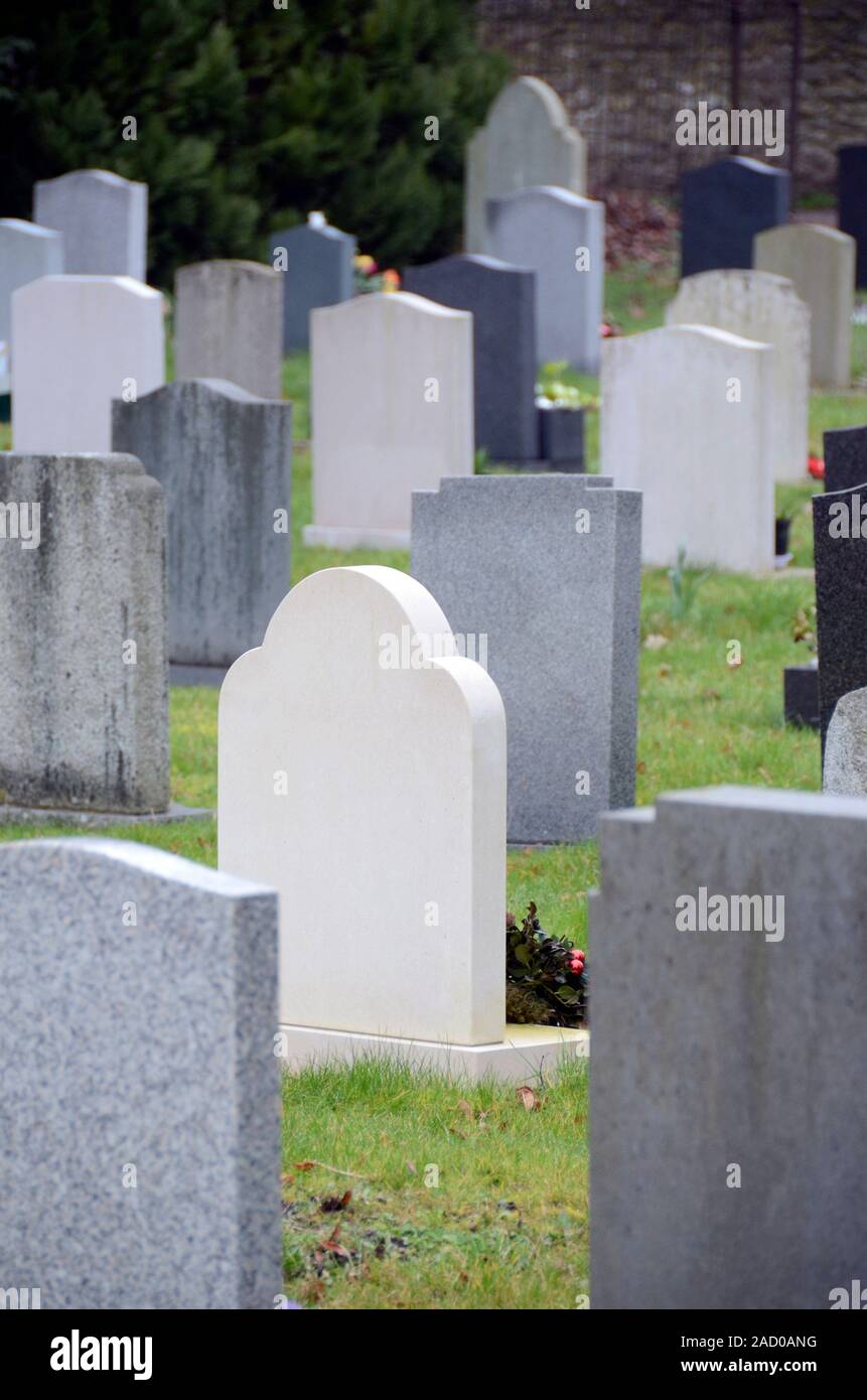 Graveyard. Headstones in a graveyard Stock Photo Alamy
