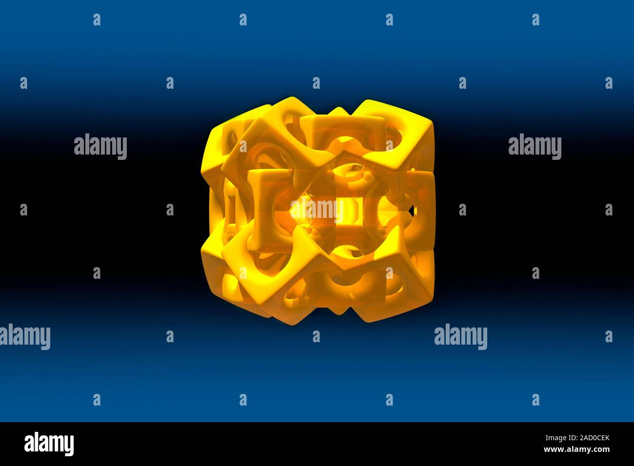 Computer generated interlocking cubes Stock Photo - Alamy