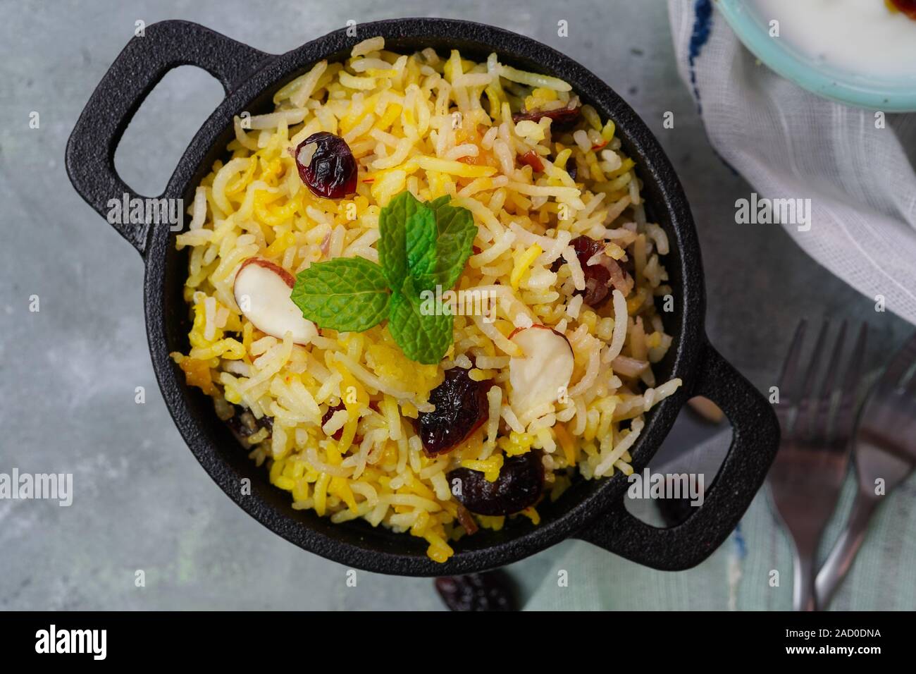 Cranberry Rice Pilaf /Persian Jewled rice Stock Photo Alamy
