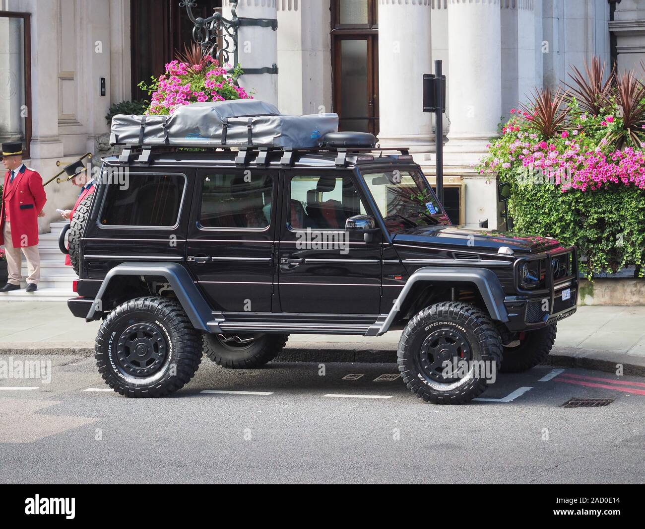 LONDON, UK - CIRCA SEPTEMBER 2019: black Mercedes Benz G-Class car Stock Photo