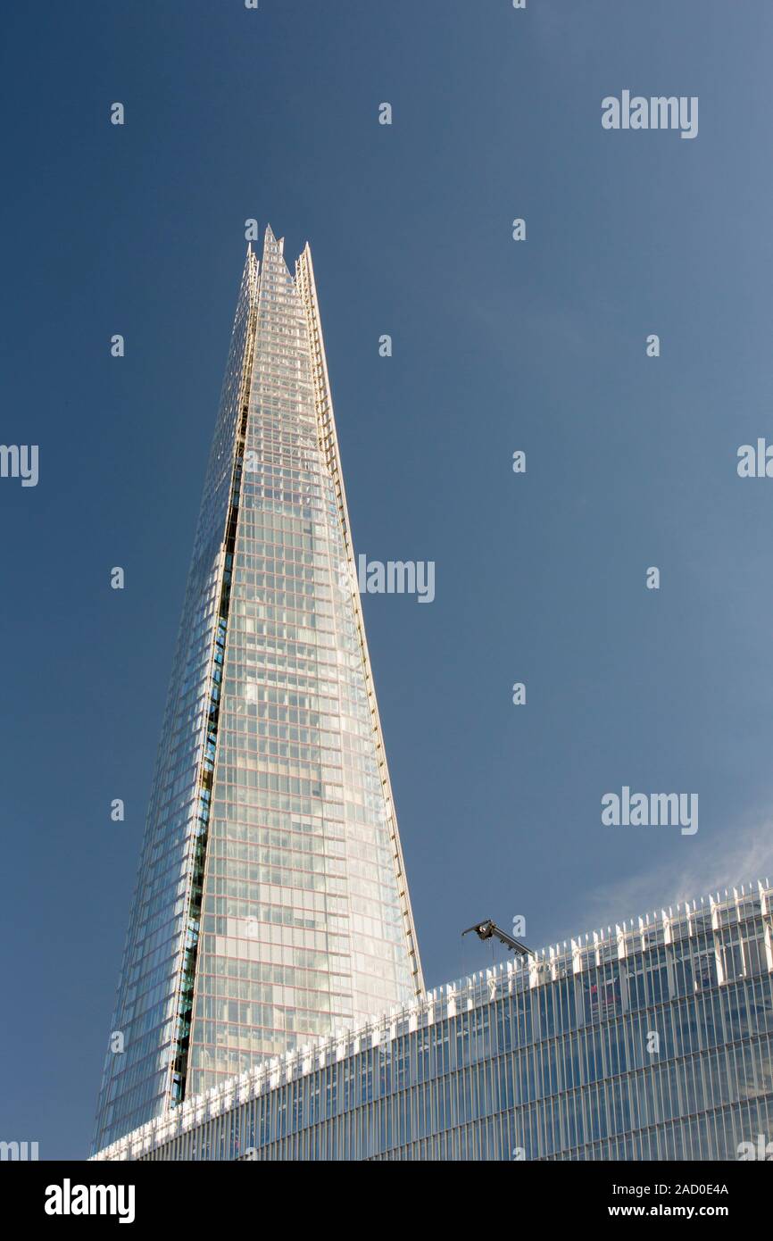 The Shard rising above London, UK, at 309 metres it is the tallest