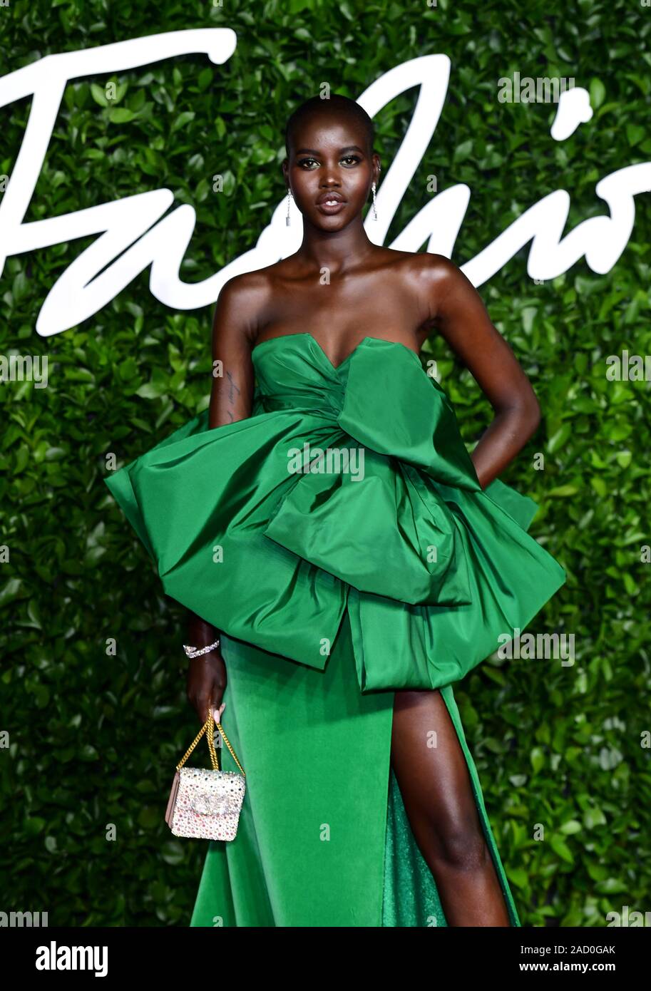 Adut Akech attending the Fashion Awards 2019 at the Royal Albert Hall ...