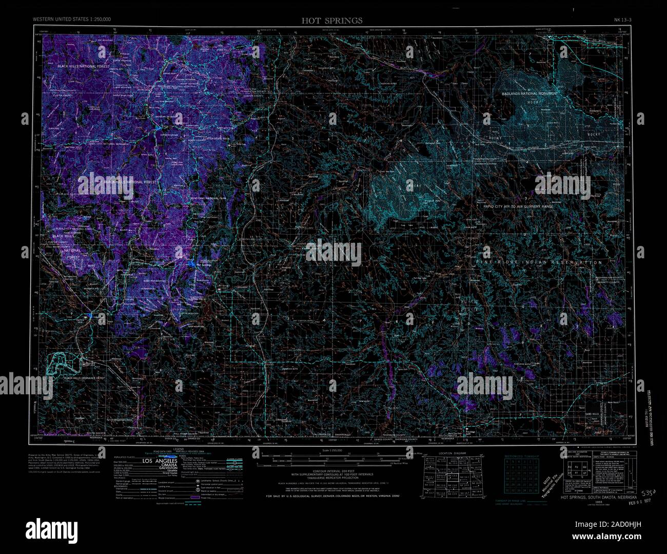 Hot springs south dakota map hires stock photography and images Alamy