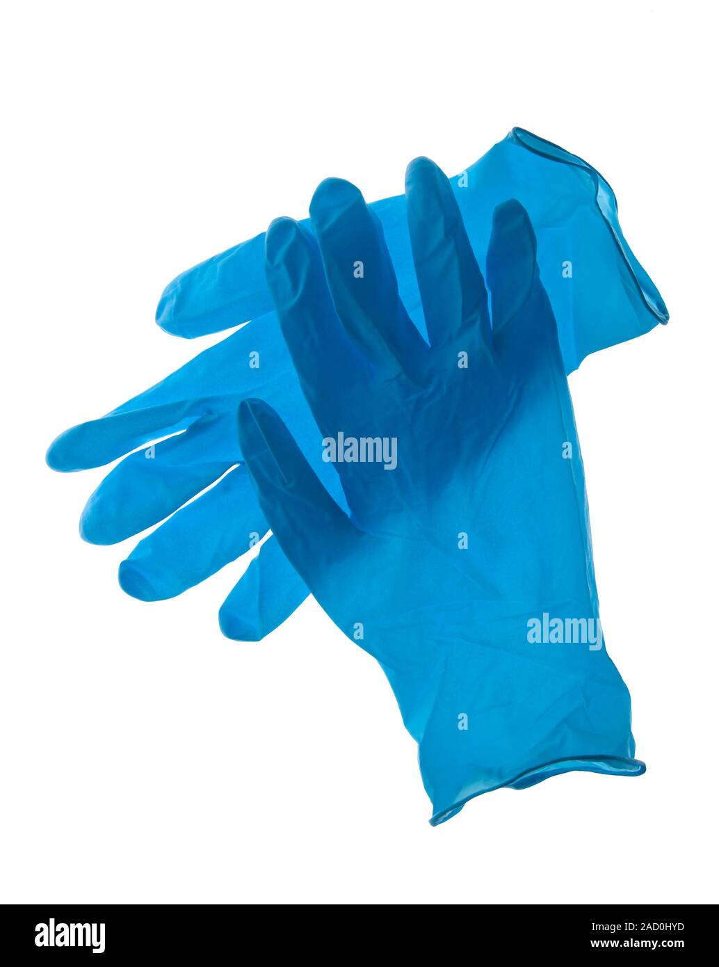 Lab equipment. Blue latex gloves Stock Photo Alamy