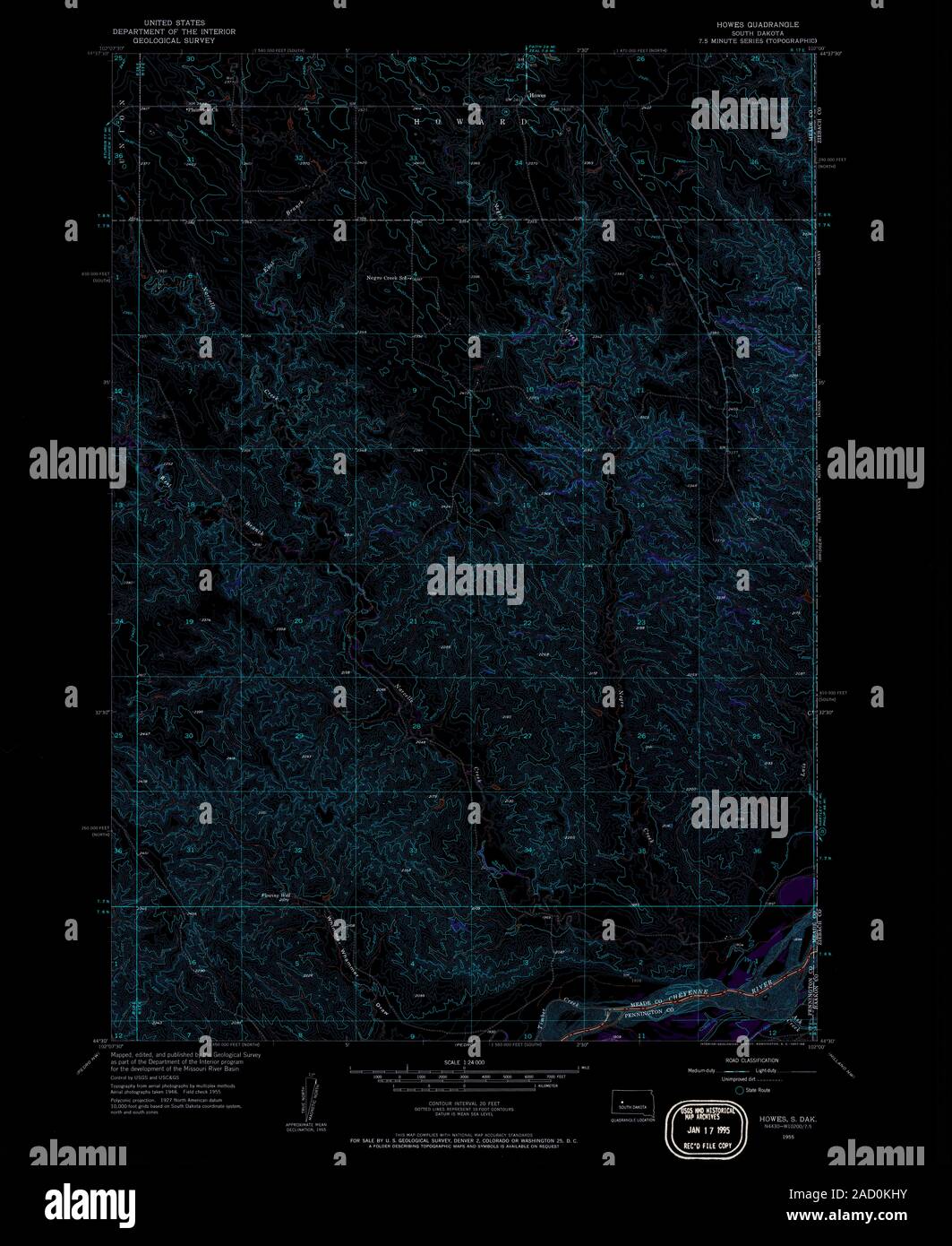 Map of howes south dakota hires stock photography and images Alamy