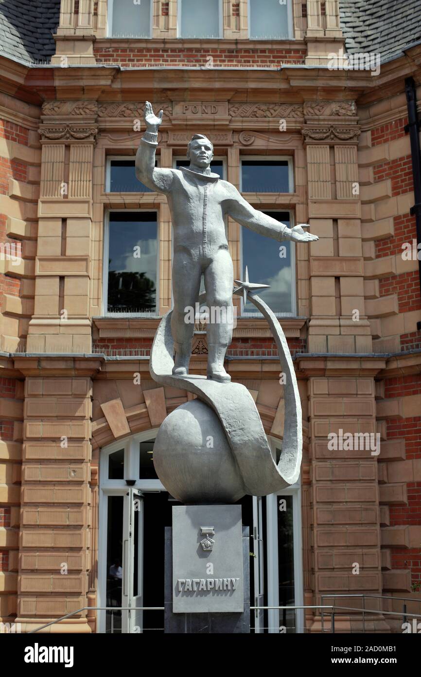 Yuri Gagarin statue. Statue of the Russian-Soviet cosmonaut and first ...