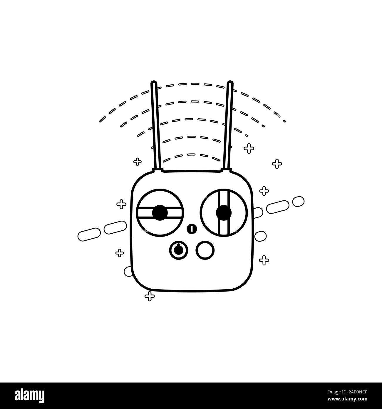 Remote control simple icon on white background. Vector illustration ...