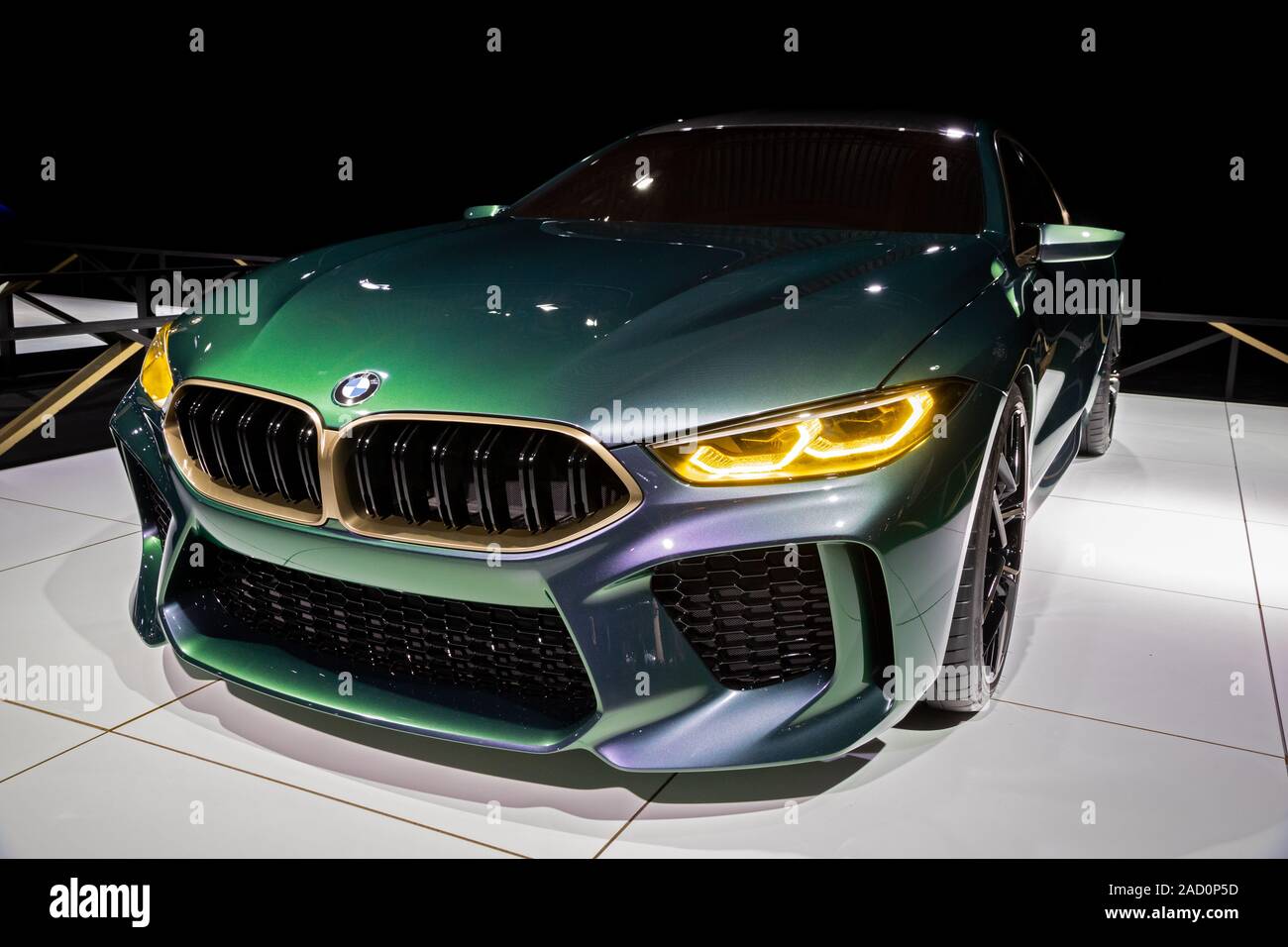 Brussels Jan 18 19 Bmw M8 Gran Coupe Sports Car Showcased At The Brussels Autosalon 19 Motor Show Stock Photo Alamy
