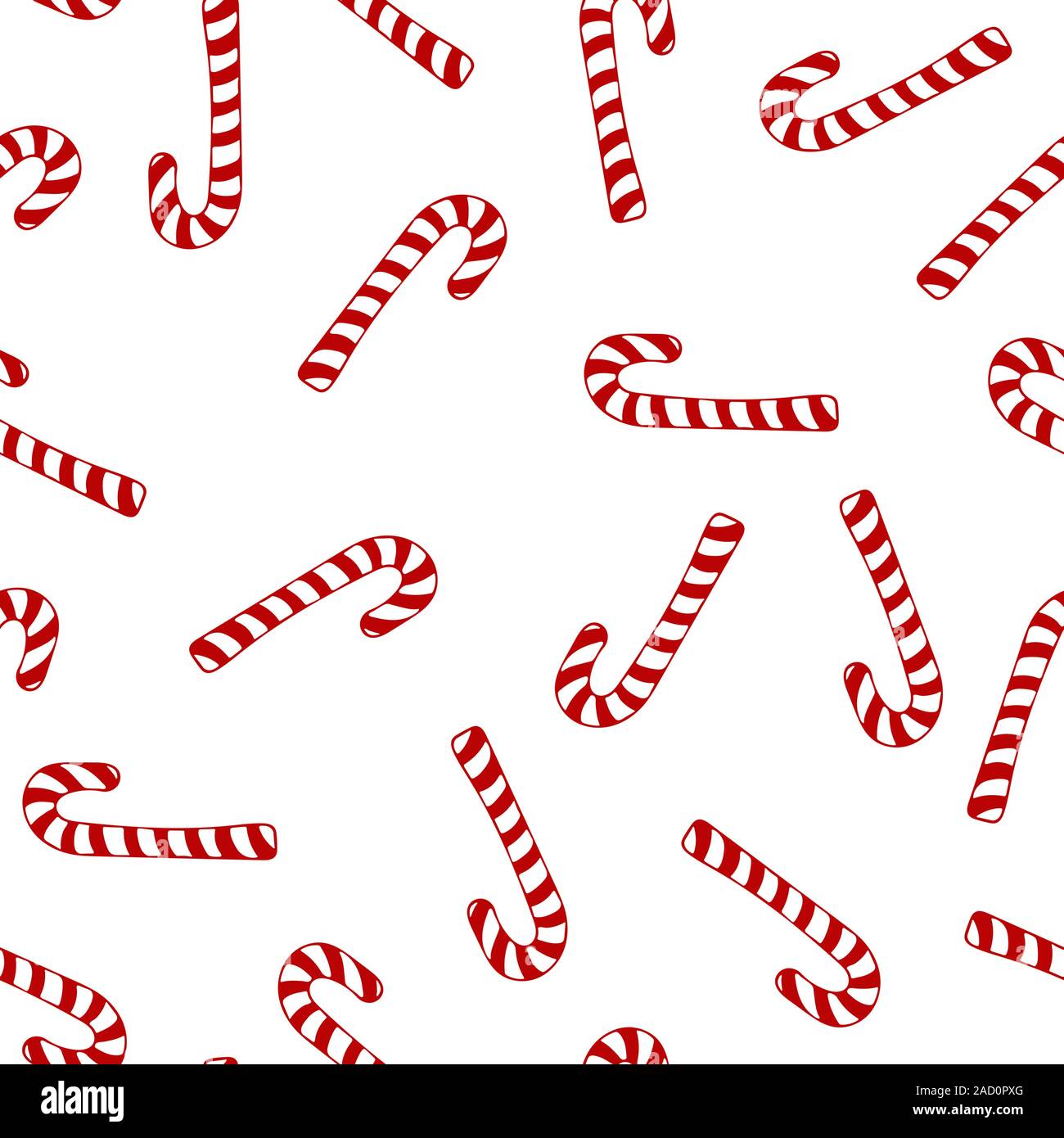 Seamless white Christmas pattern with candy cane. Happy New Year and Merry  Xmas background. winter holidays print for textile, fabric, wallpaper Stock  Photo - Alamy
