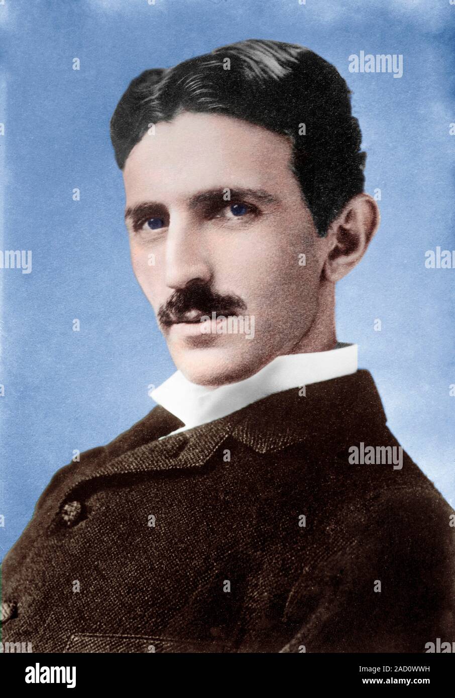Nikola Tesla (1856-1943), Serb-US physicist. In 1884 Tesla emigrated to America. For a while he worked with Edison, but after advocating alternating c Stock Photo