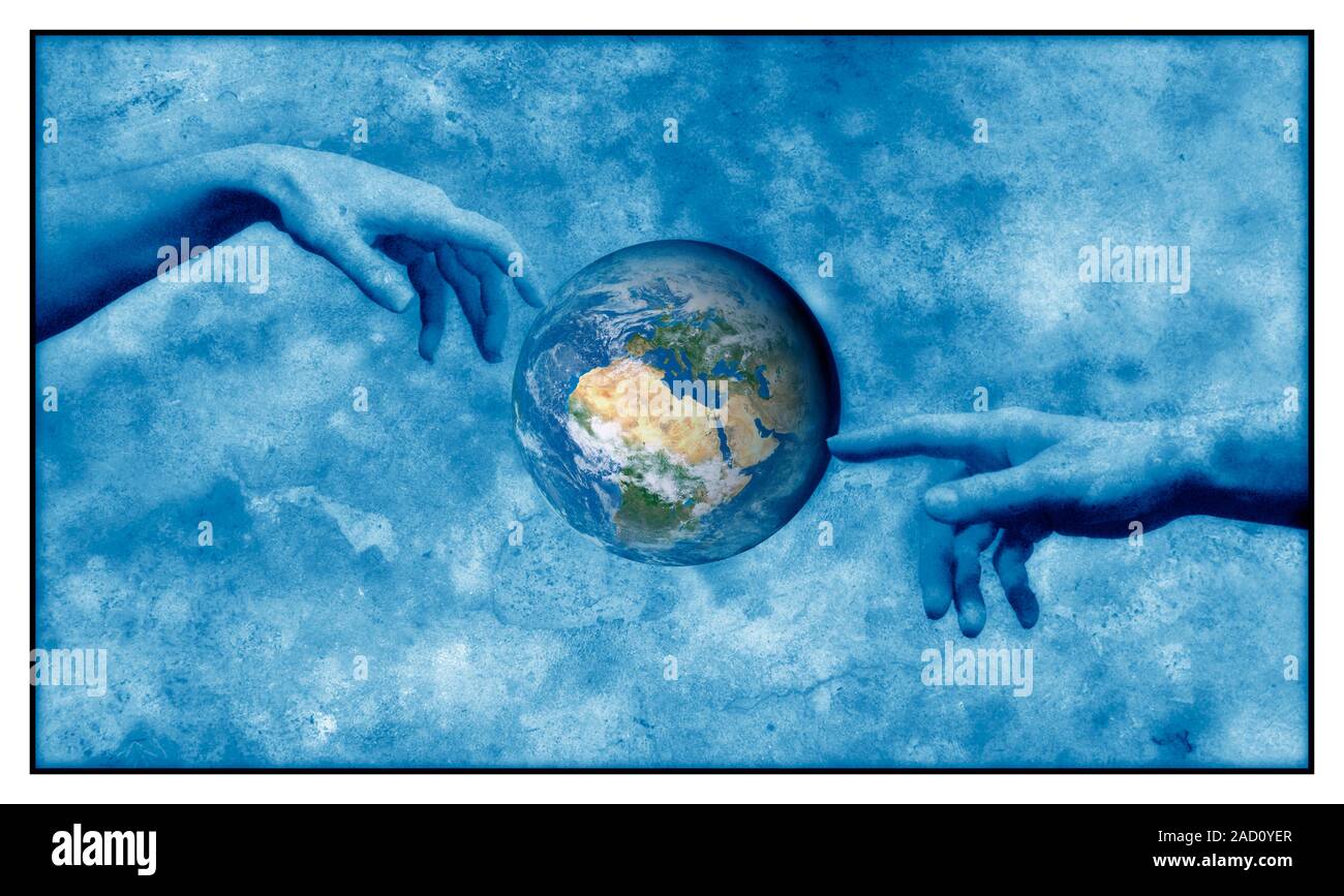 Creation of the Earth, conceptual computer illustration Stock Photo - Alamy