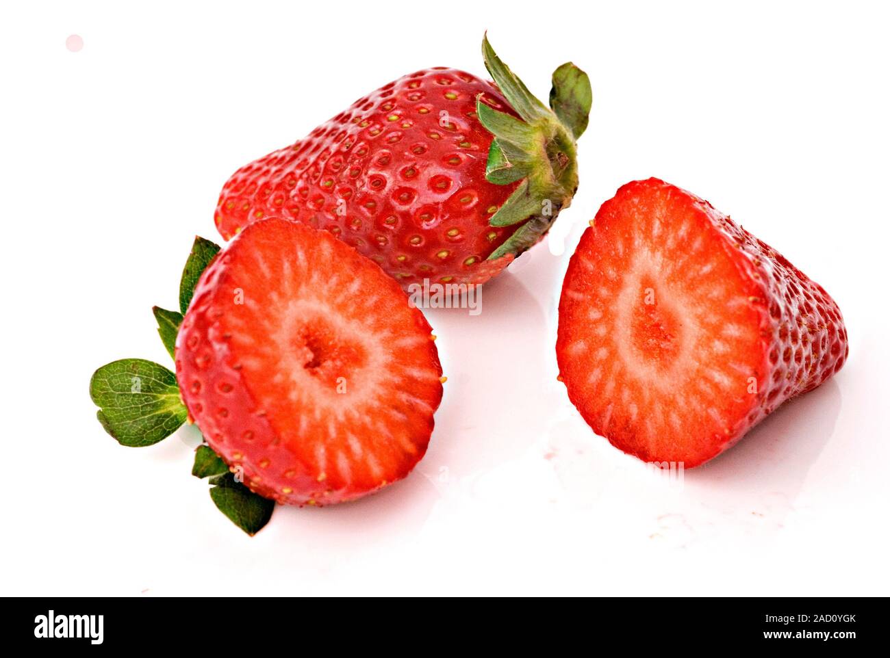 Strawberries isolated on white background Stock Photo