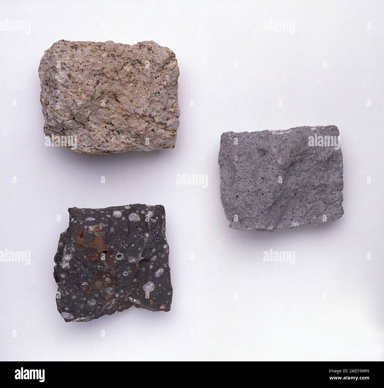 Three types of granite rock Stock Photo Alamy