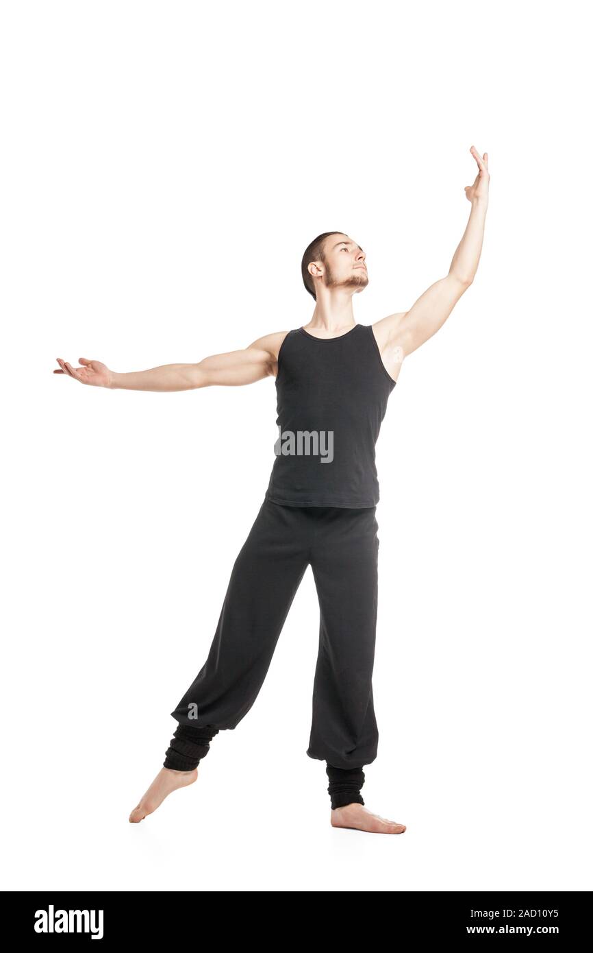 Ballet dancer with arm raised Stock Photo
