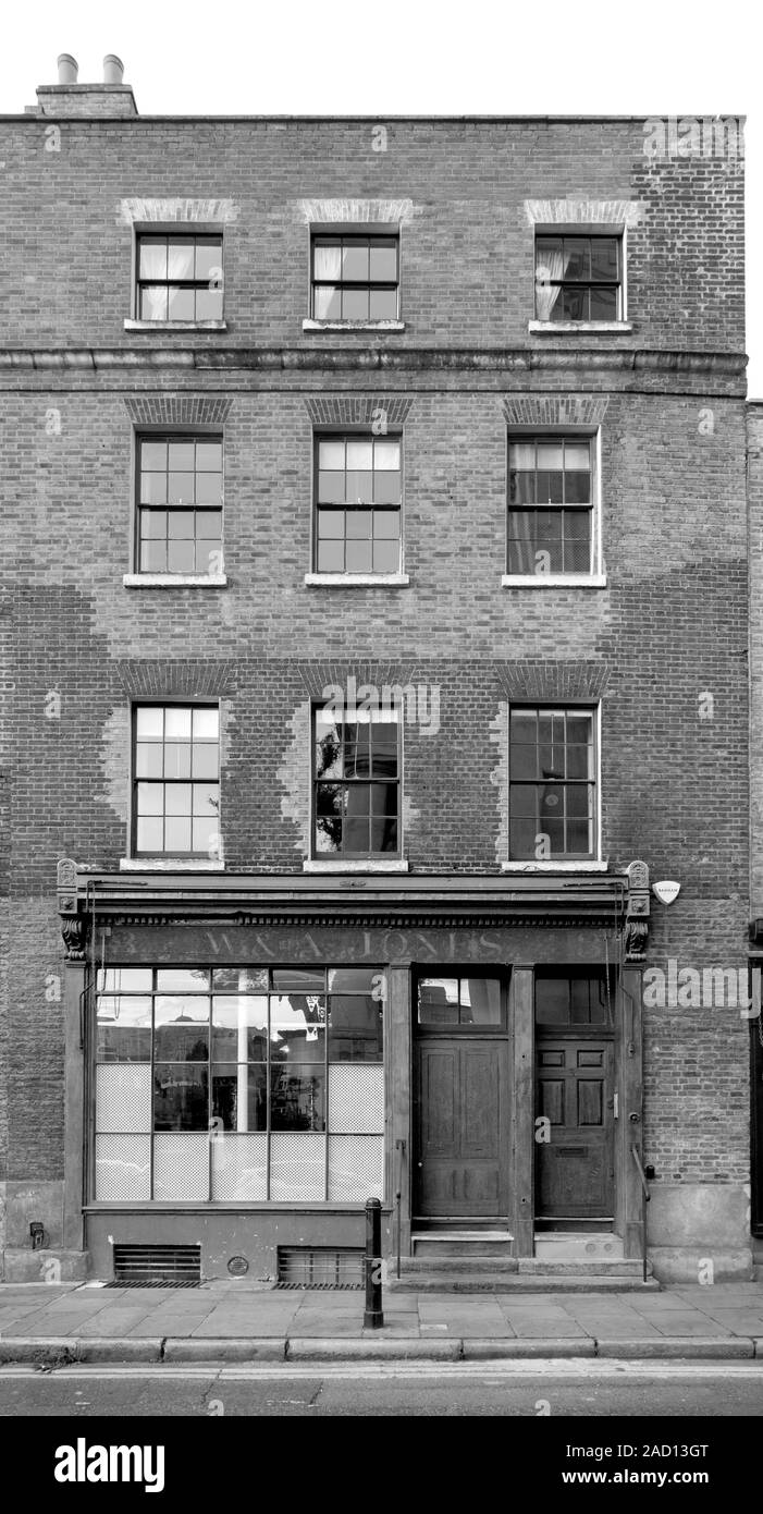 The famous Fournier Street in the East End of London, England. Located in Spitalfields it is an area associated, along with the 'Ten Bells' pub, with Stock Photo