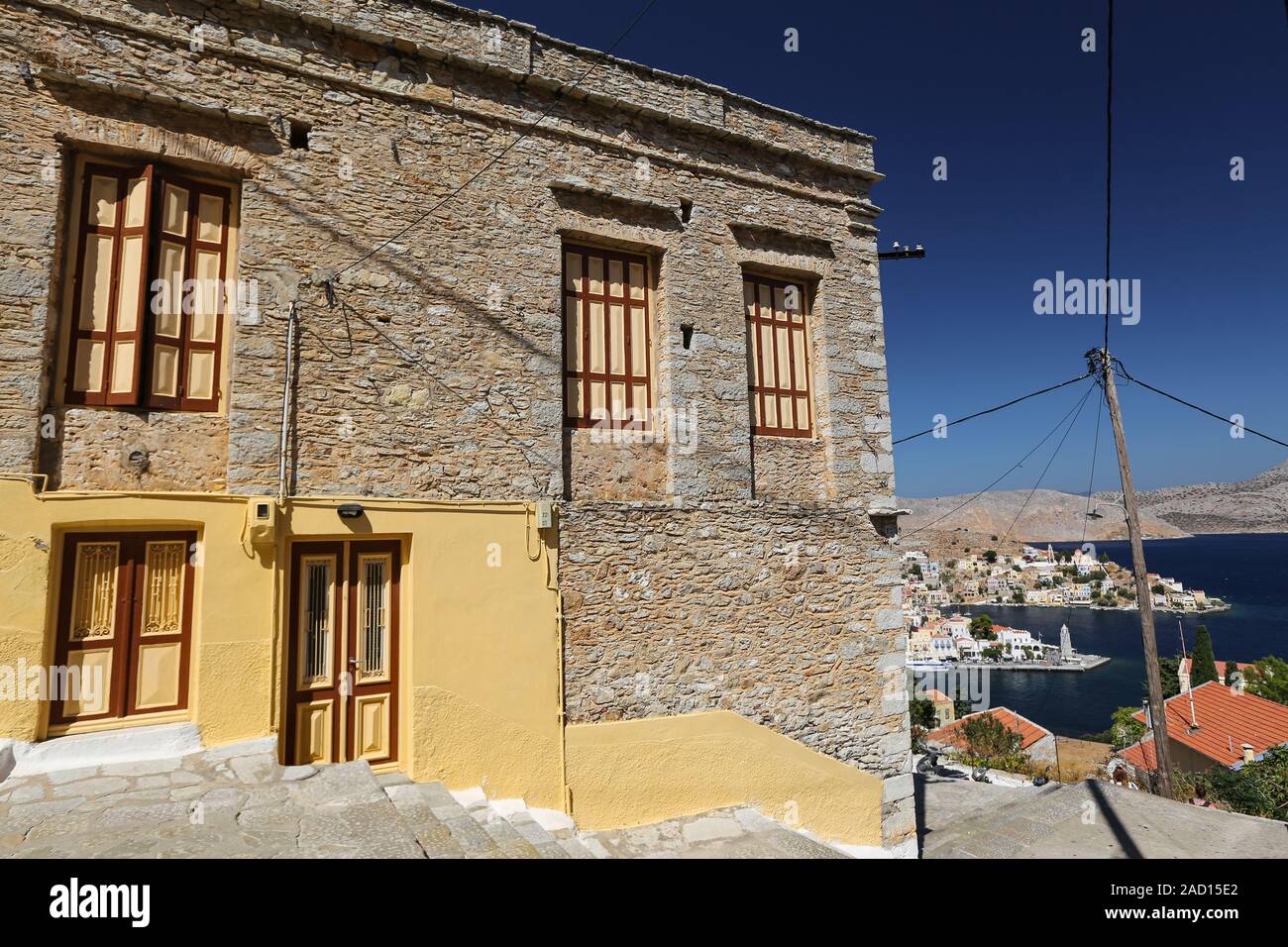Traditional House in Symi Island in Greece Stock Photo Alamy