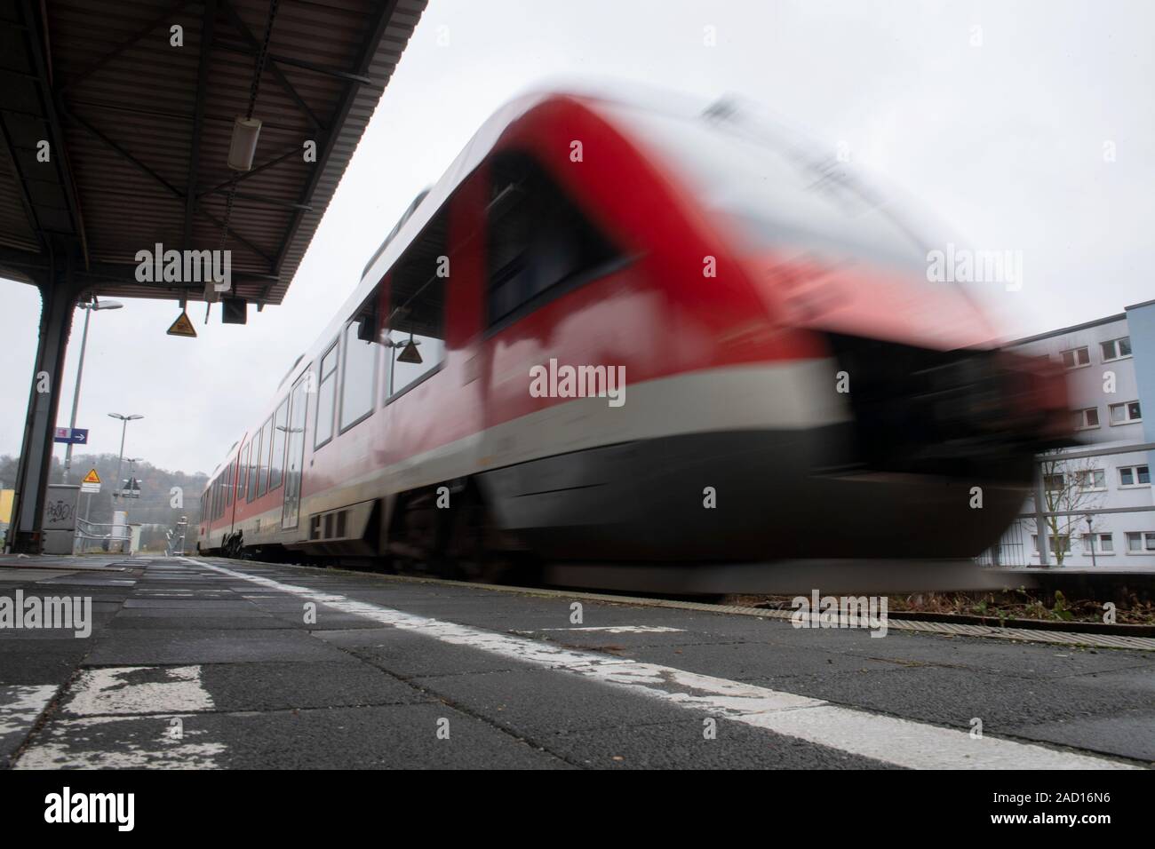 Herdecke Germany 03rd Dec 2019 A Local Train Leaves Herdecke