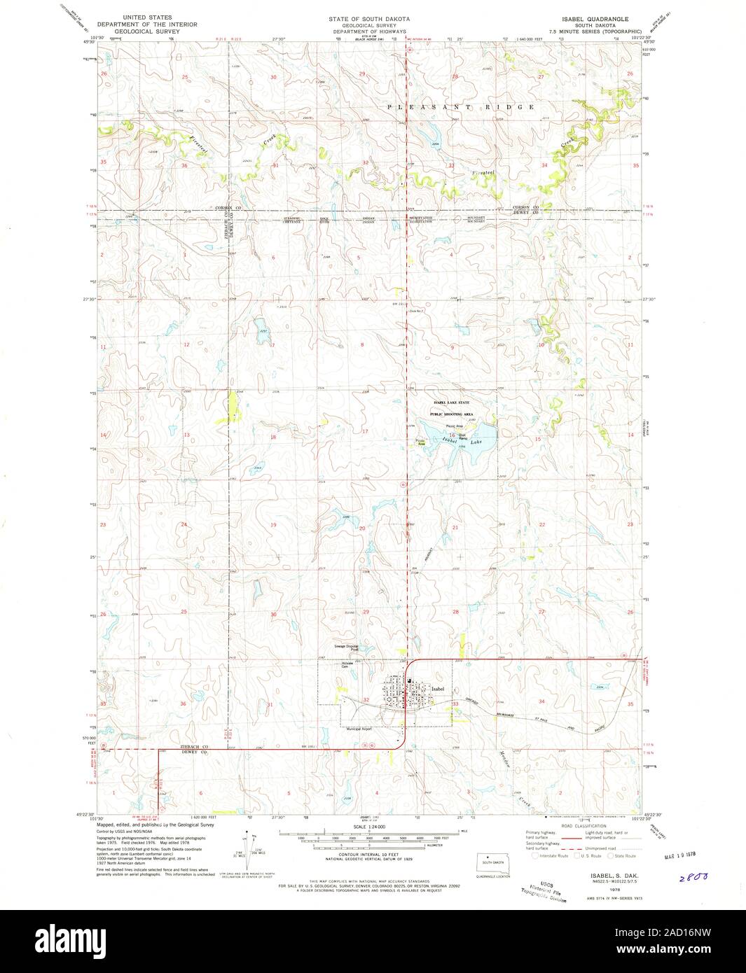 Map of isabel south dakota hires stock photography and images Alamy