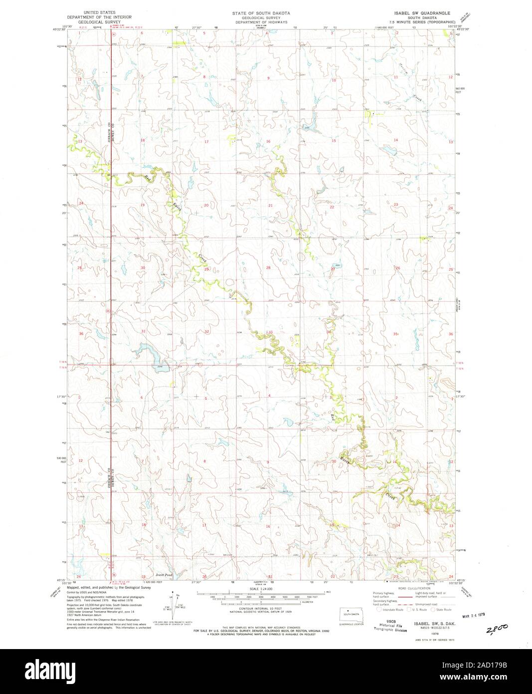 Map of isabel south dakota hires stock photography and images Alamy