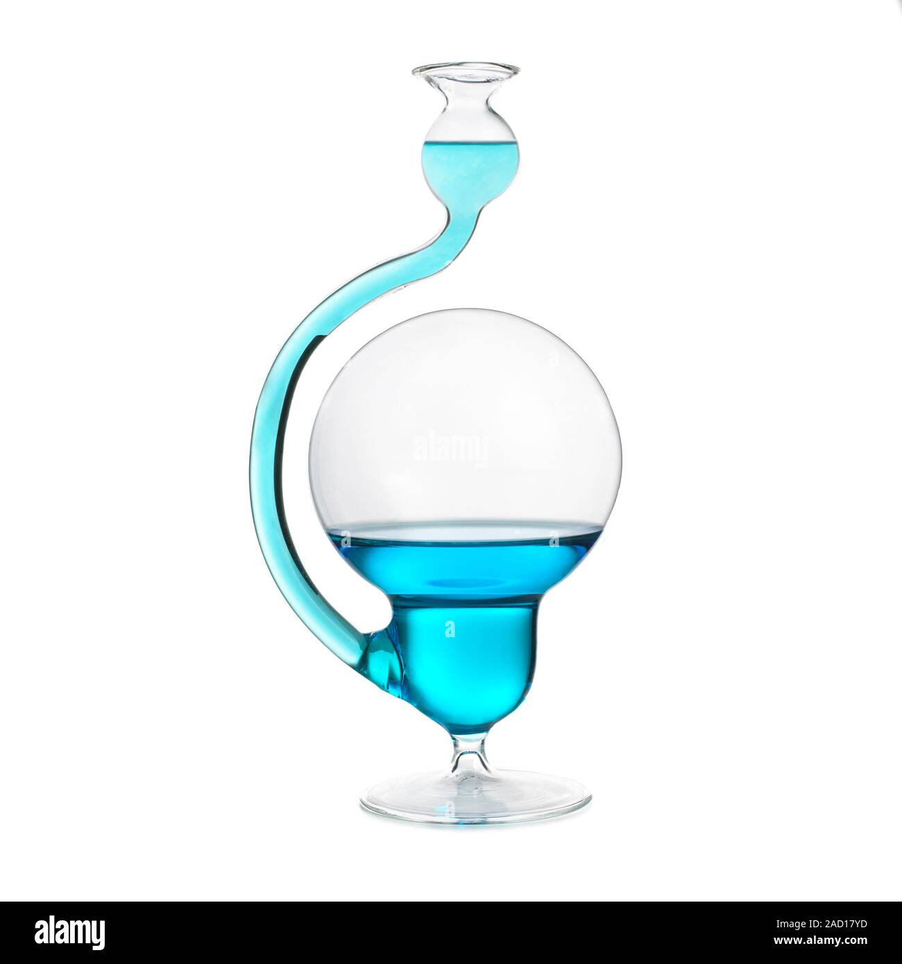 Barometer. A storm glass, or Goethe barometer, indicating poor weather