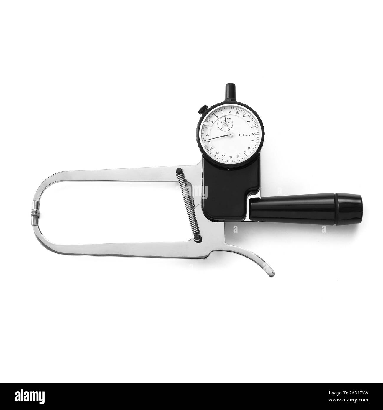 A Harpenden skinfold calliper, used to make skinfold measurements. The