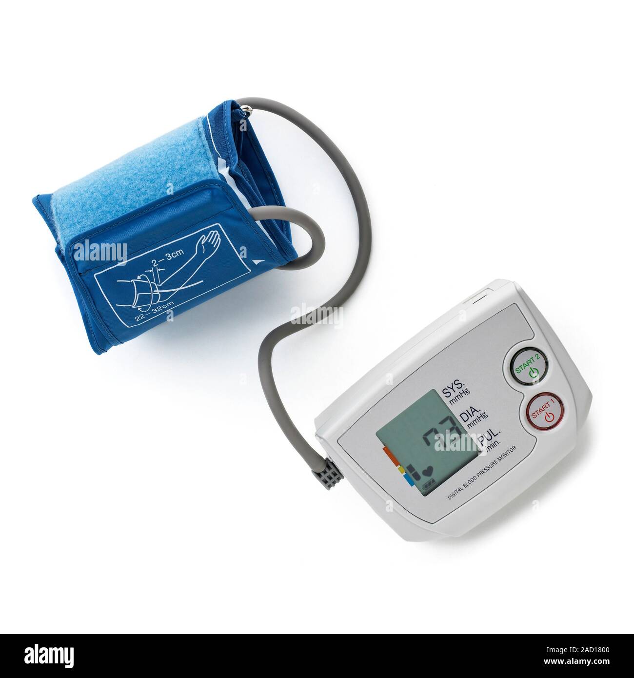 Blood pressure. An automated blood pressure measuring device, or ...