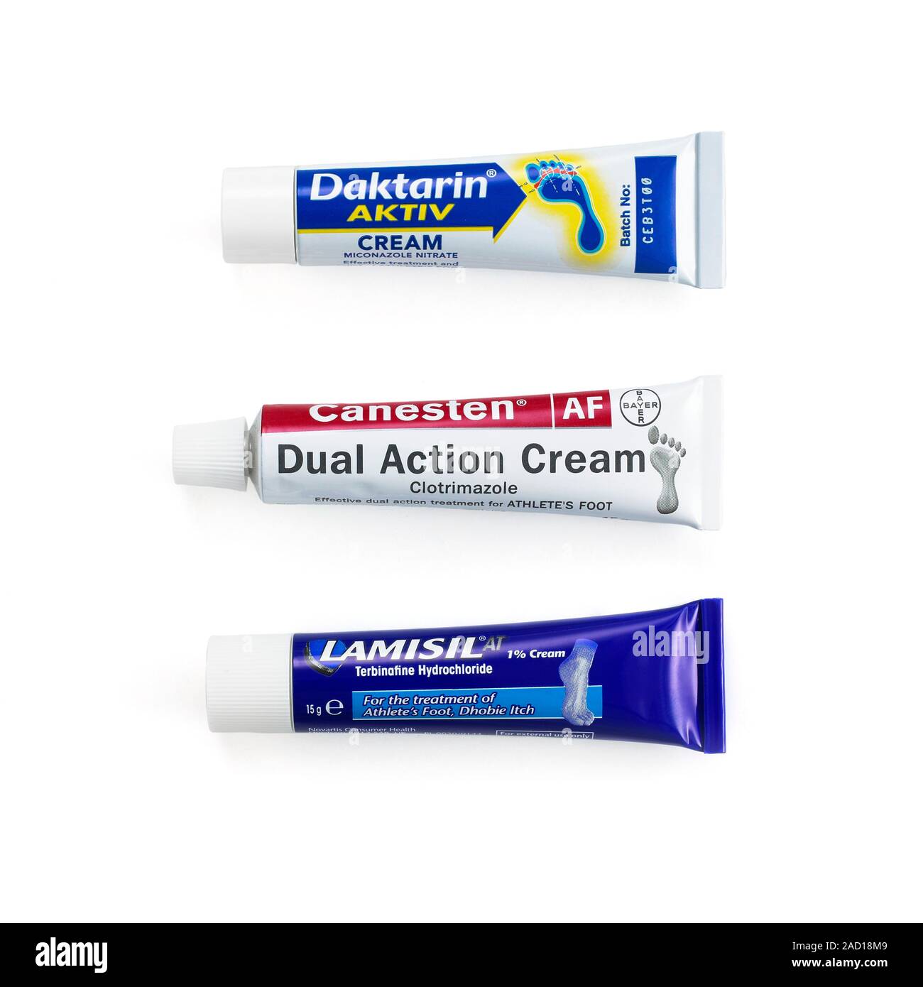 Athlete's foot. Products used to treat athlete's foot, tinea pedis, a