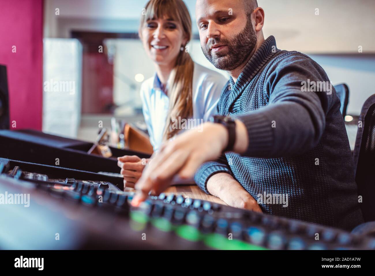Recording studio production man working hi-res stock photography and ...