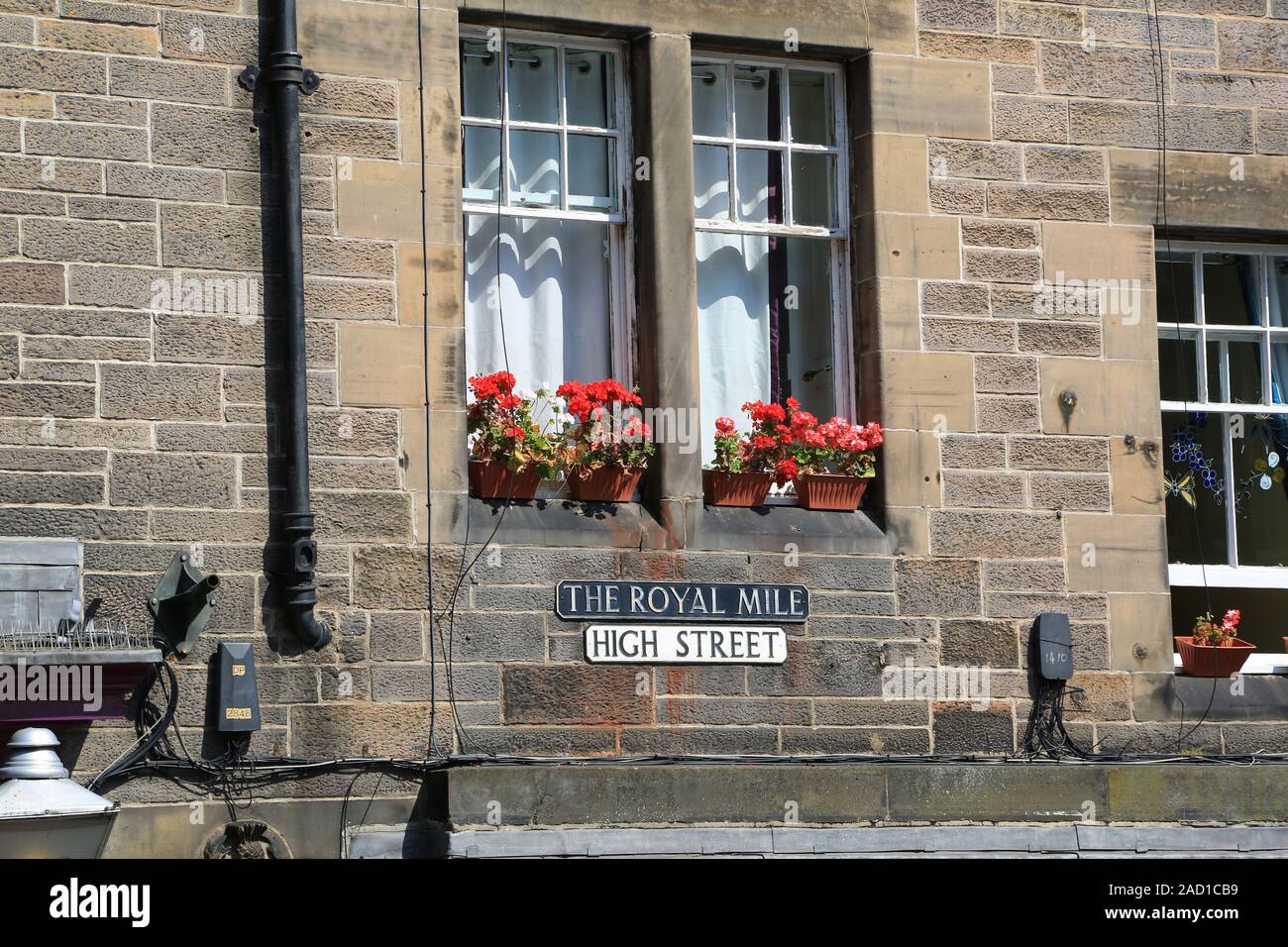 Edinburgh, Royal Mile, High Street, Detailansicht Stock Photo