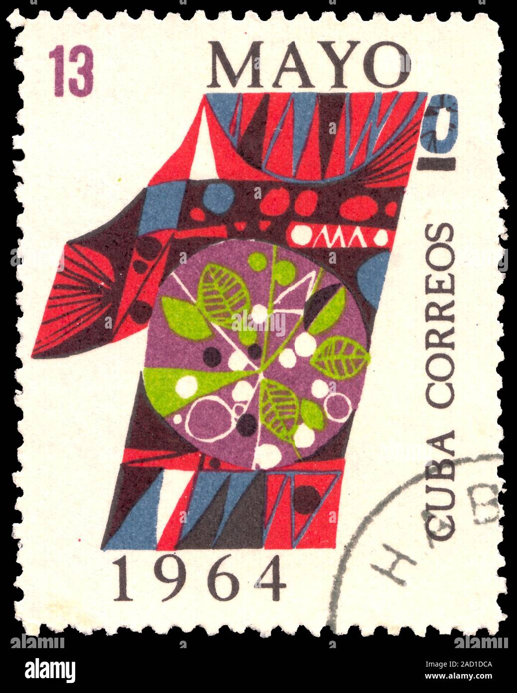 Cuba - circa 1964.a stamp printed in Cuba shows International Workers'- Labour Day 1 the first May. Circa 1964 Stock Photo