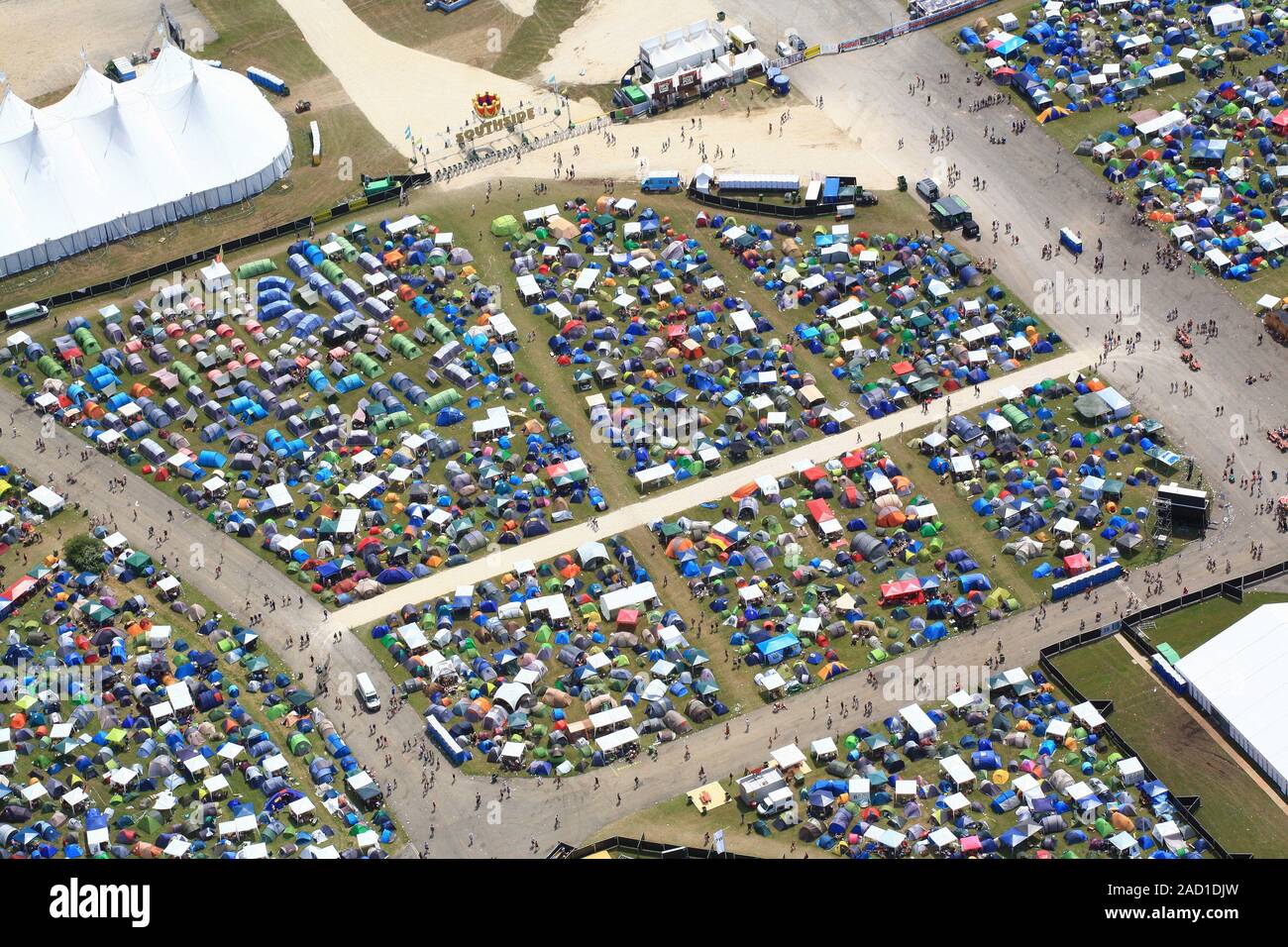 Campsites from the Southside Festival 2016 in Neuhausen ob Eck Stock Photo